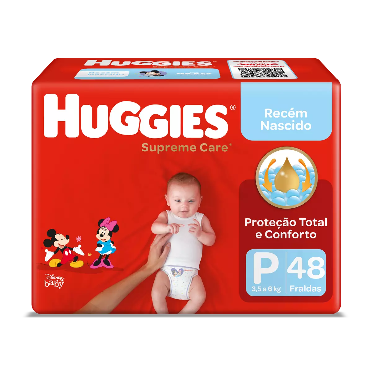 Fralda Huggies Supreme Care Mega P 48 Unidades