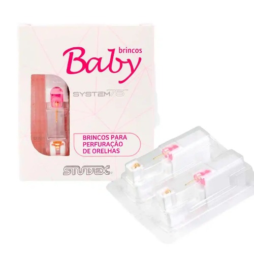 Brinco Studex Baby Daisy Ruby Cristal