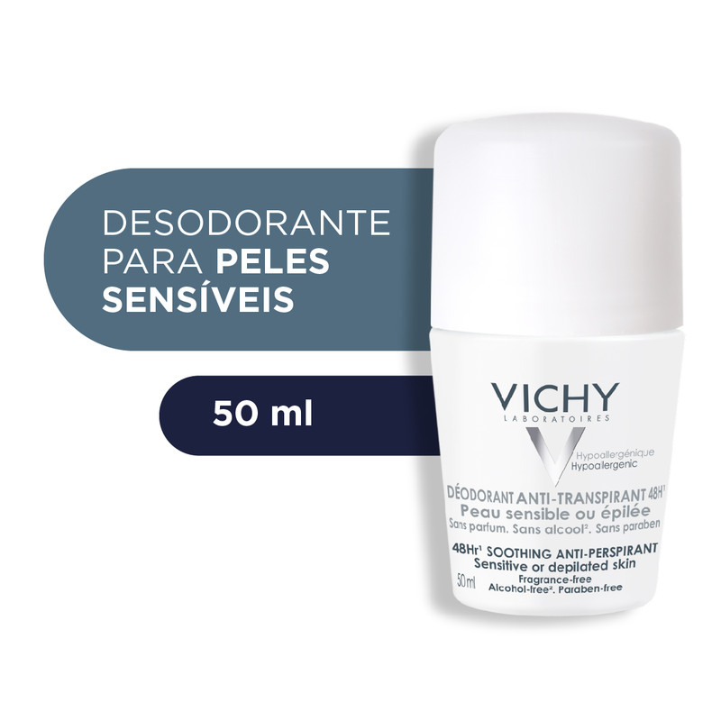 Desodorante Roll-on Para Pele Sensível 48h Vichy 50ml