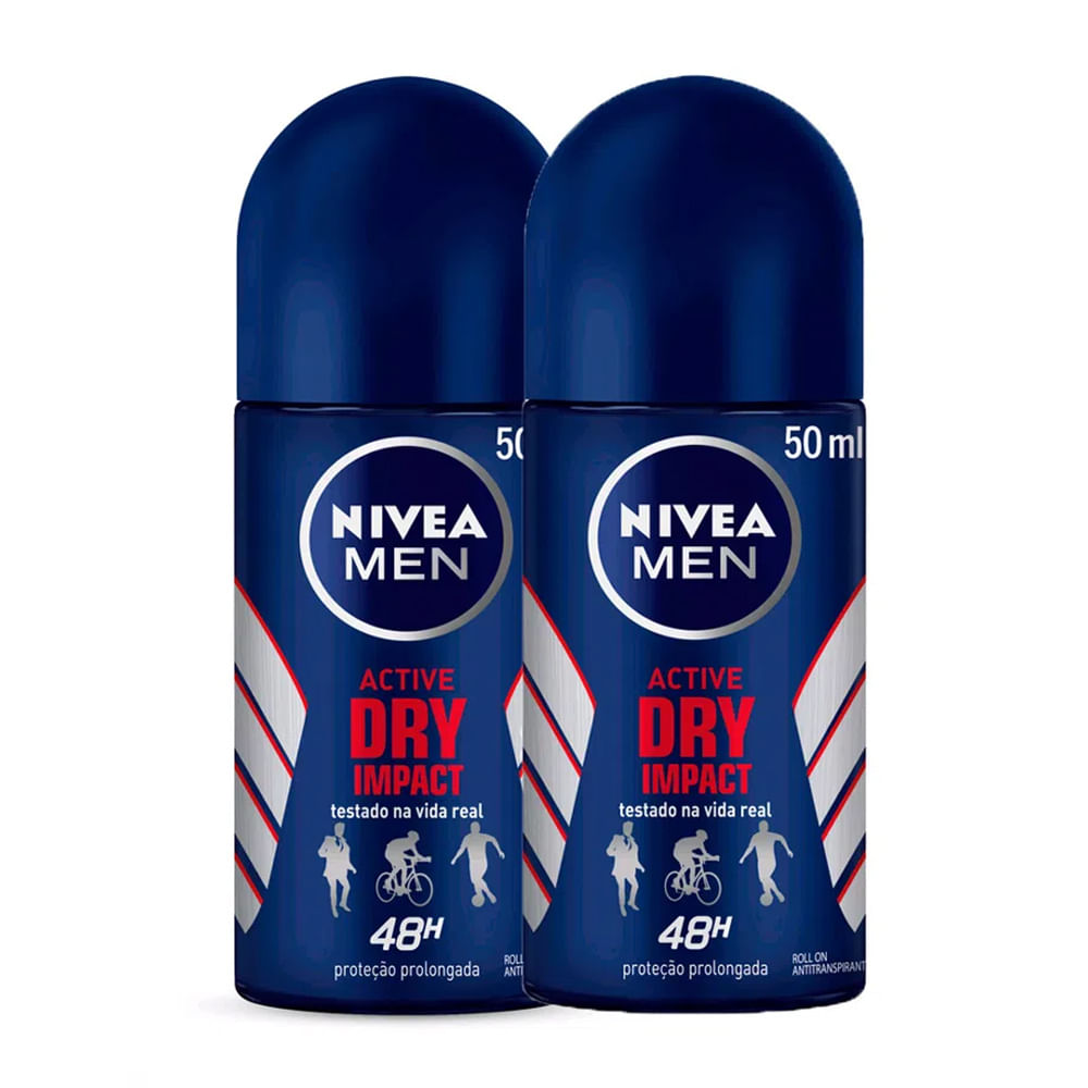 Kit Des Nivea Rollon 50ml B&w 50% 2un