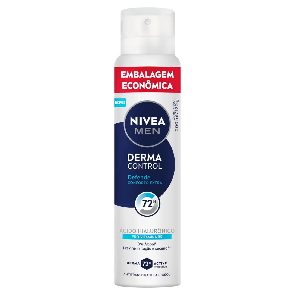 Desodorante Nivea Aerosol Derma Control Defense 200Ml Masculino
