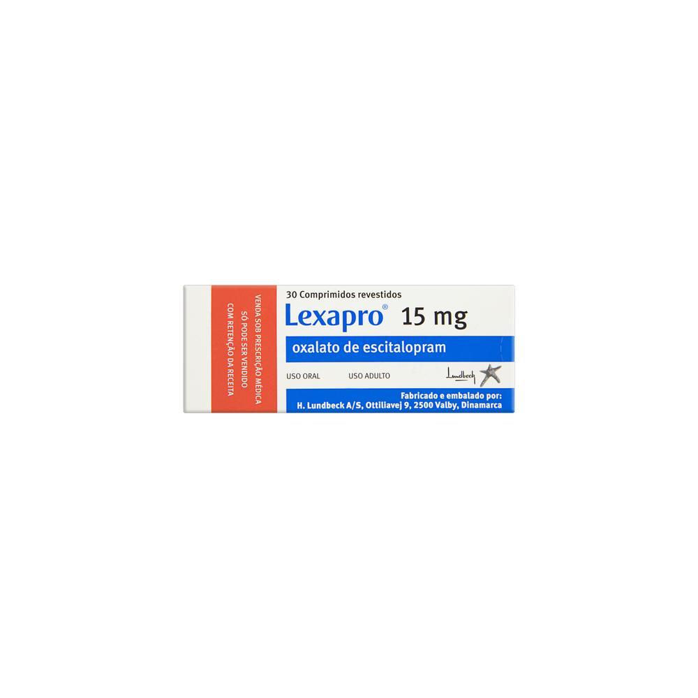 Lexapro 15mg com 30 Comprimidos