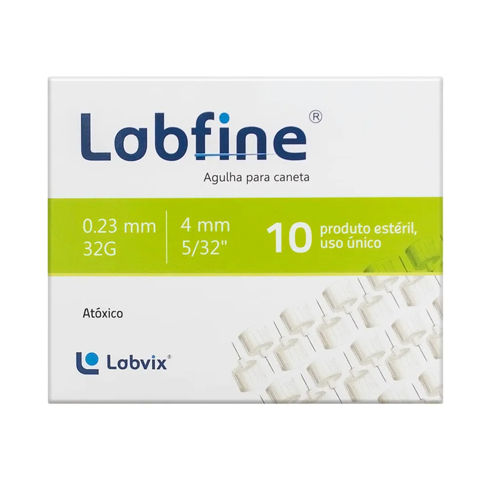 Agulha Labfine 32g com 10 Unidades 4mm X 23mm