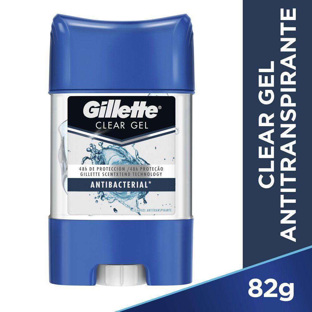 Desodorante Gillette Clear Gel Antibacterial Stick 82g