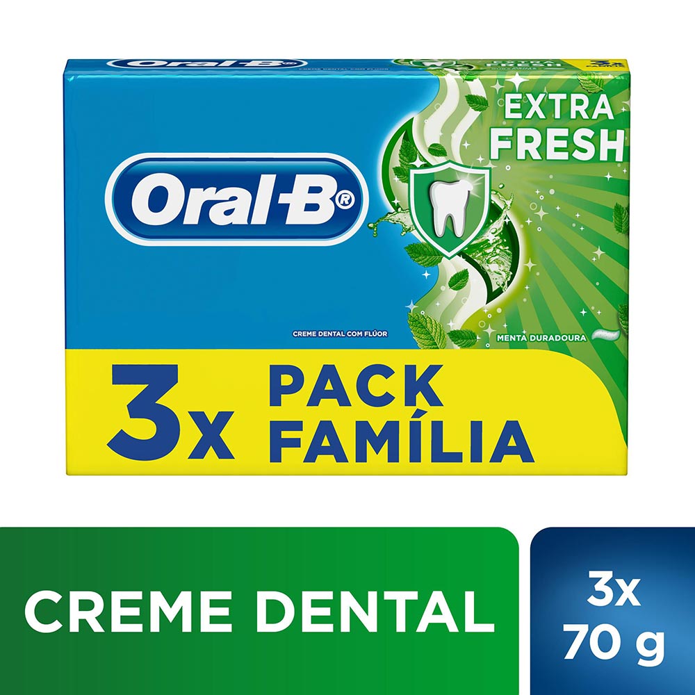 Kit Creme Dental Oral B Extra Fresh 70g 3 Unidades