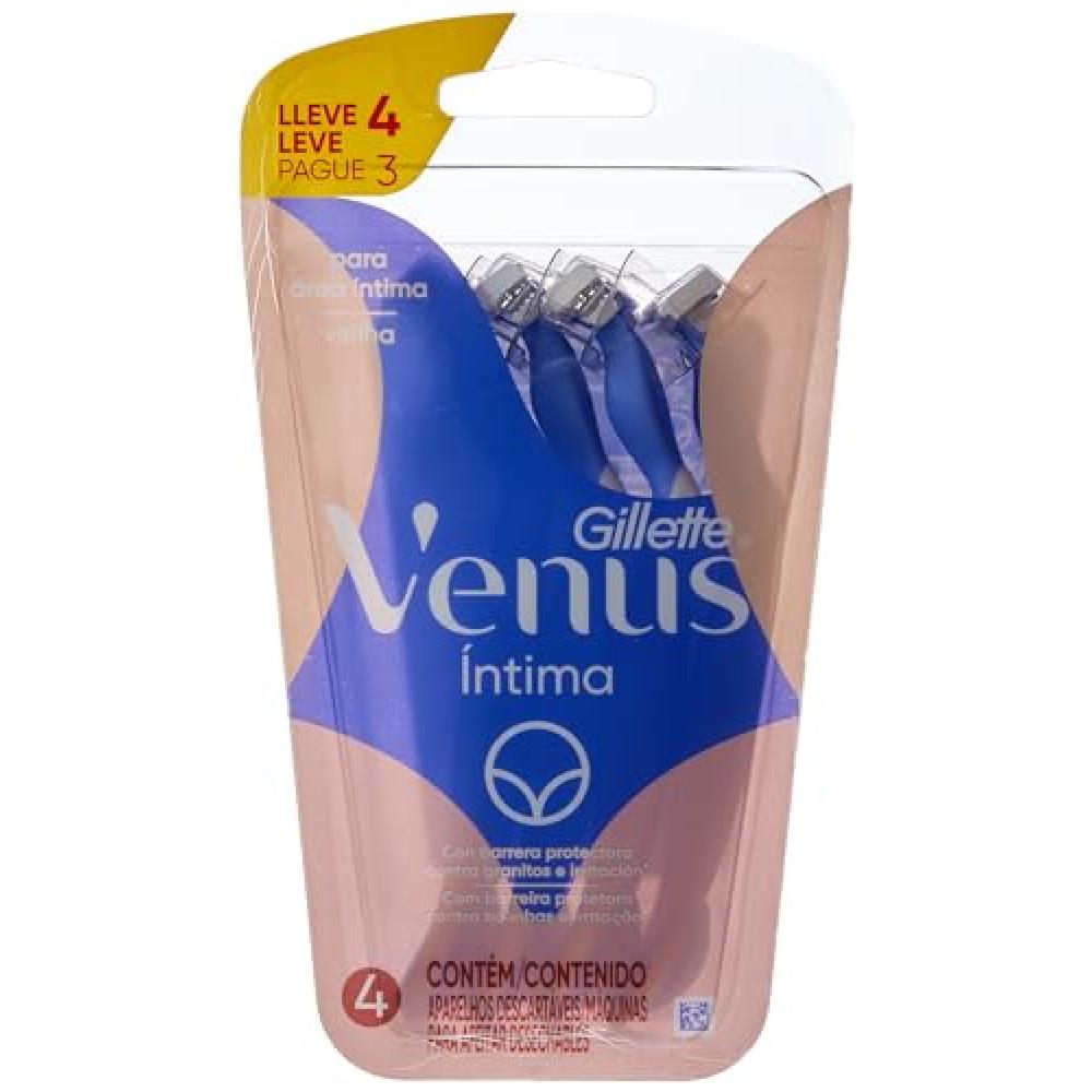 Aparelho Depilatório Gillette Venus 3 Intima Dispo com 4 Unidades