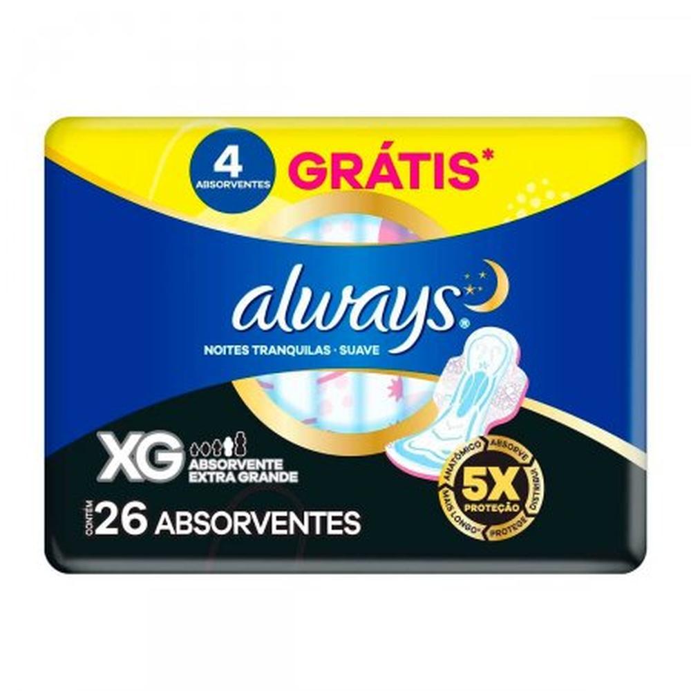 Absorvente Always Noturno Noites Tranquilas XG 26un