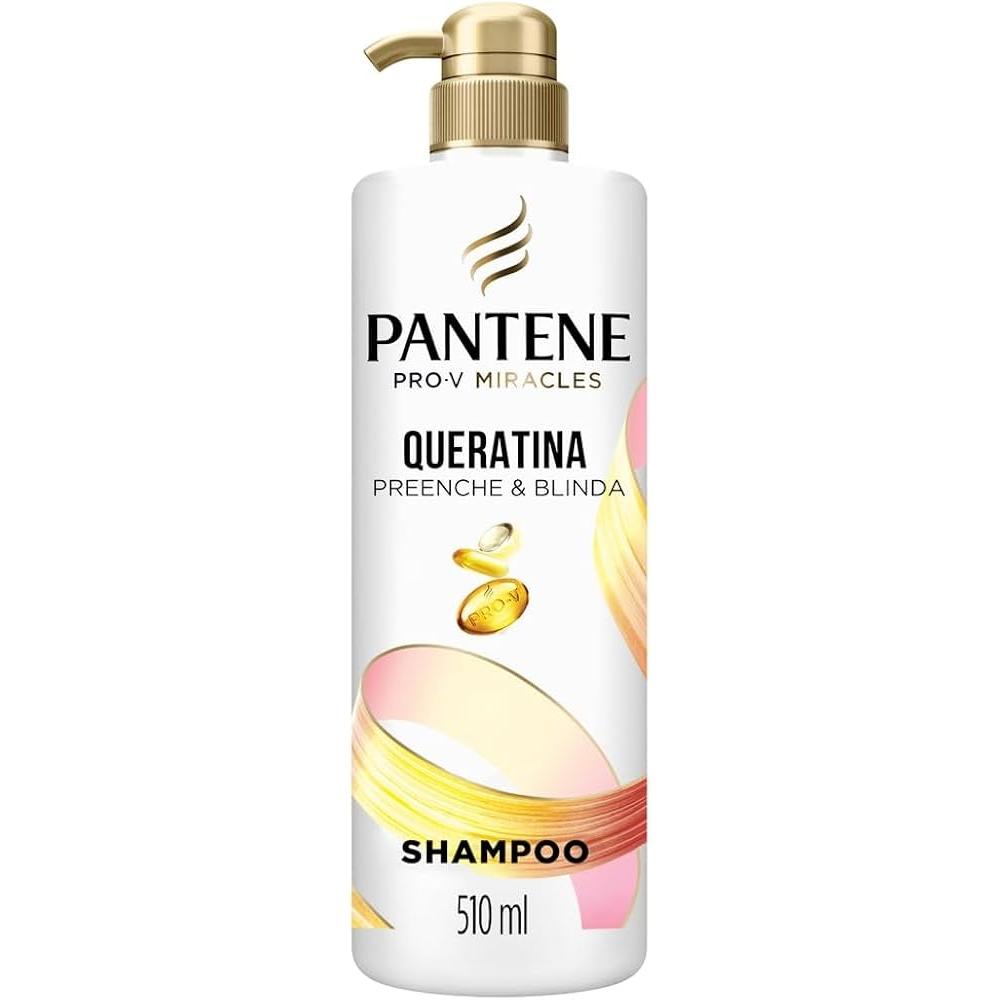 Shampoo Pantene 510Ml Queratina Preenche E Blinda