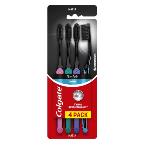 Escova Dental Colgate Slimsoft Mac Black 3 Unidades 