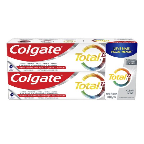 Creme Dental Colgate Total 12 Clean Mint 140G