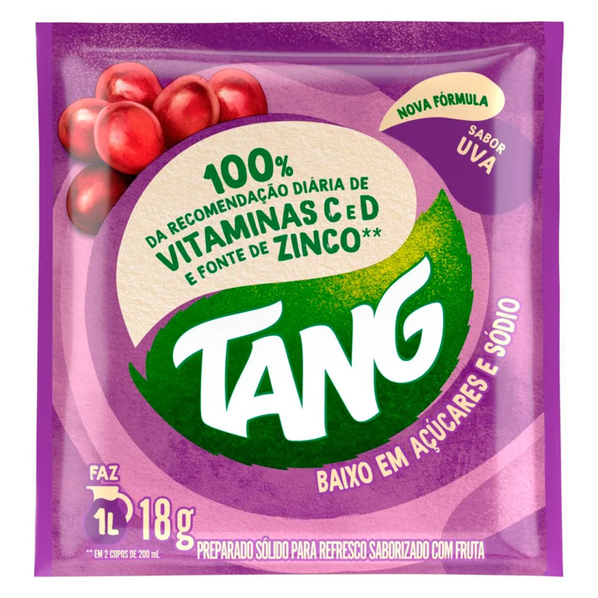 Refresco em Pó Tang Uva 18g