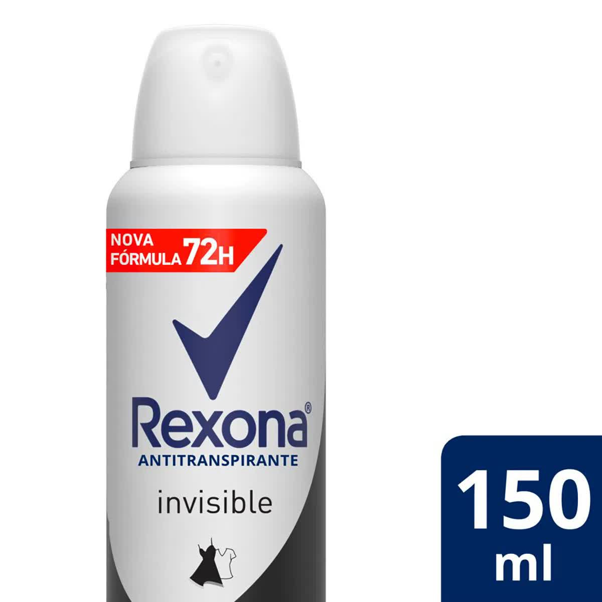 Desodorante Aerossol Rexona Women Invisible 72 Horas 150ml