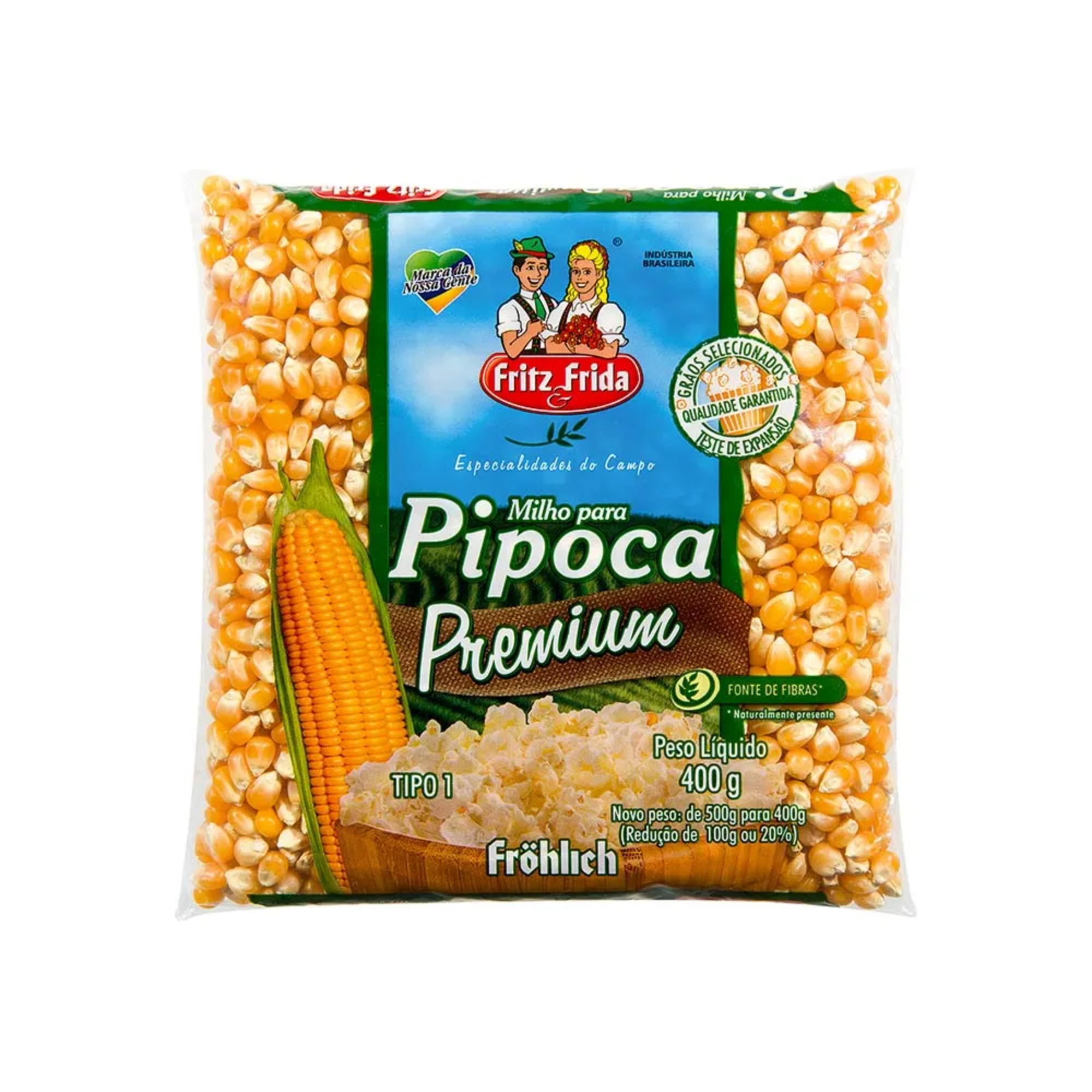 Milho de Pipoca Fritz e Frida 400g Premium