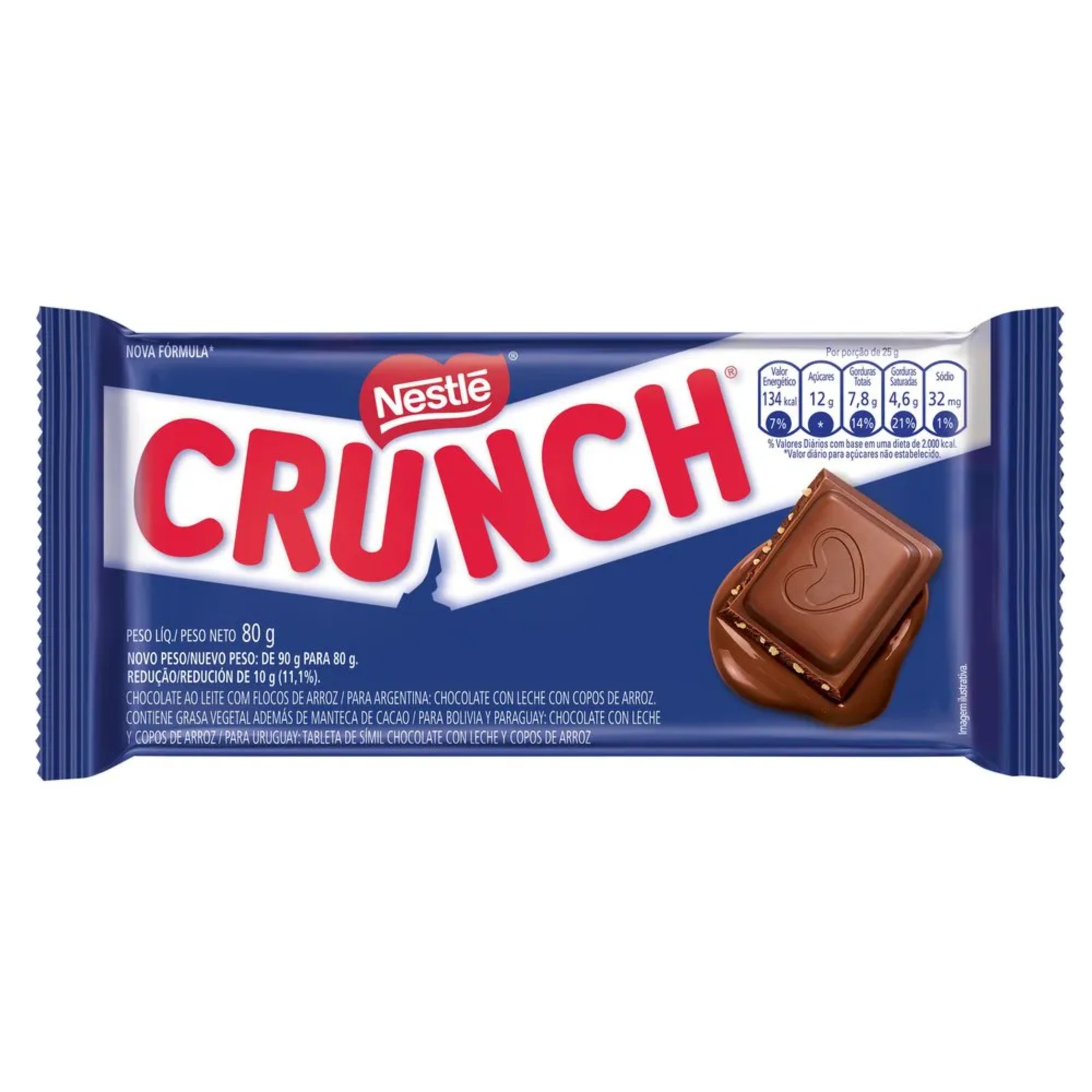 Barra de Chocolate Nestle 80g Crunch