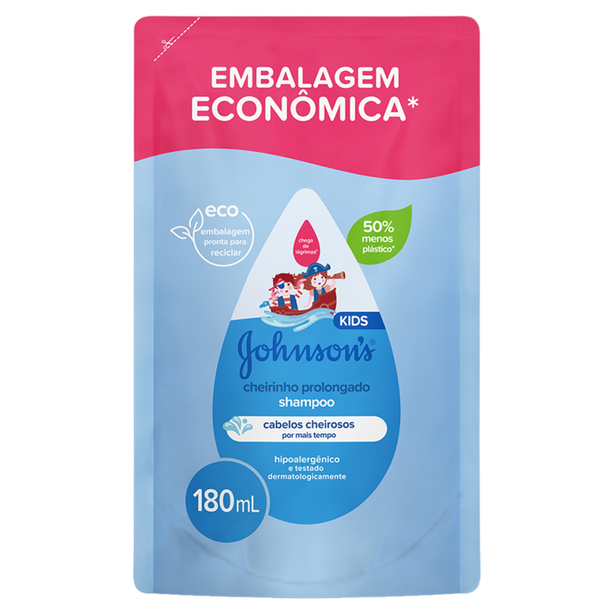 Shampoo Infantil Johnson & Johnson Baby 1800ml Refil Cheirinho Prolongado