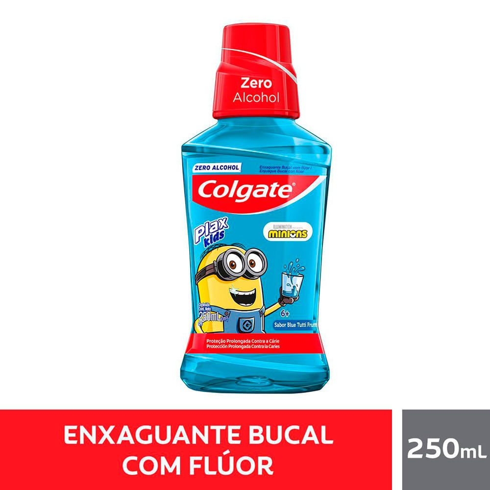 Enxaguante Bucal Colgate Plax Kids Minions Tutti Frutti 250ml