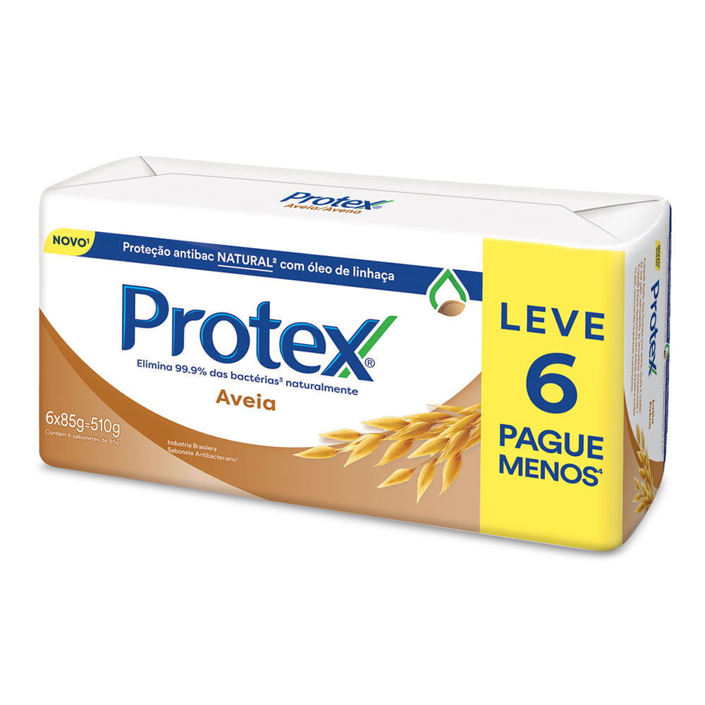 Kit Sabonete Protex Antibacteriano Aveia Leve 6 Pague 5 85g Cada
