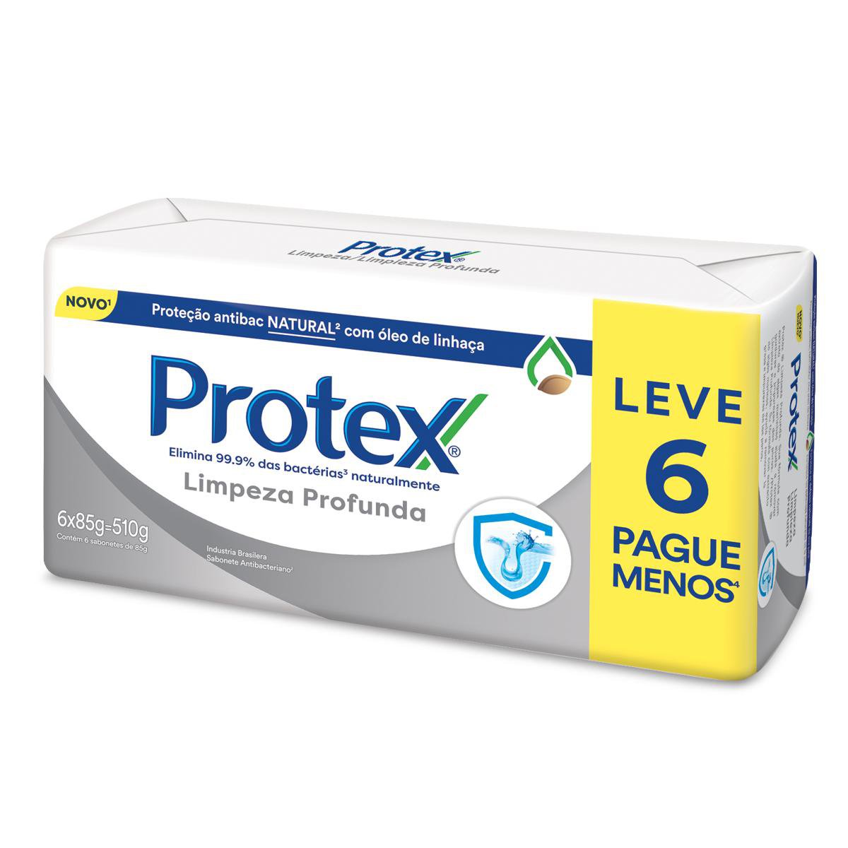 Kit Sabonete Protex Antibacteriano Limpeza Profunda Leve 6 Pague 5 85g Cada