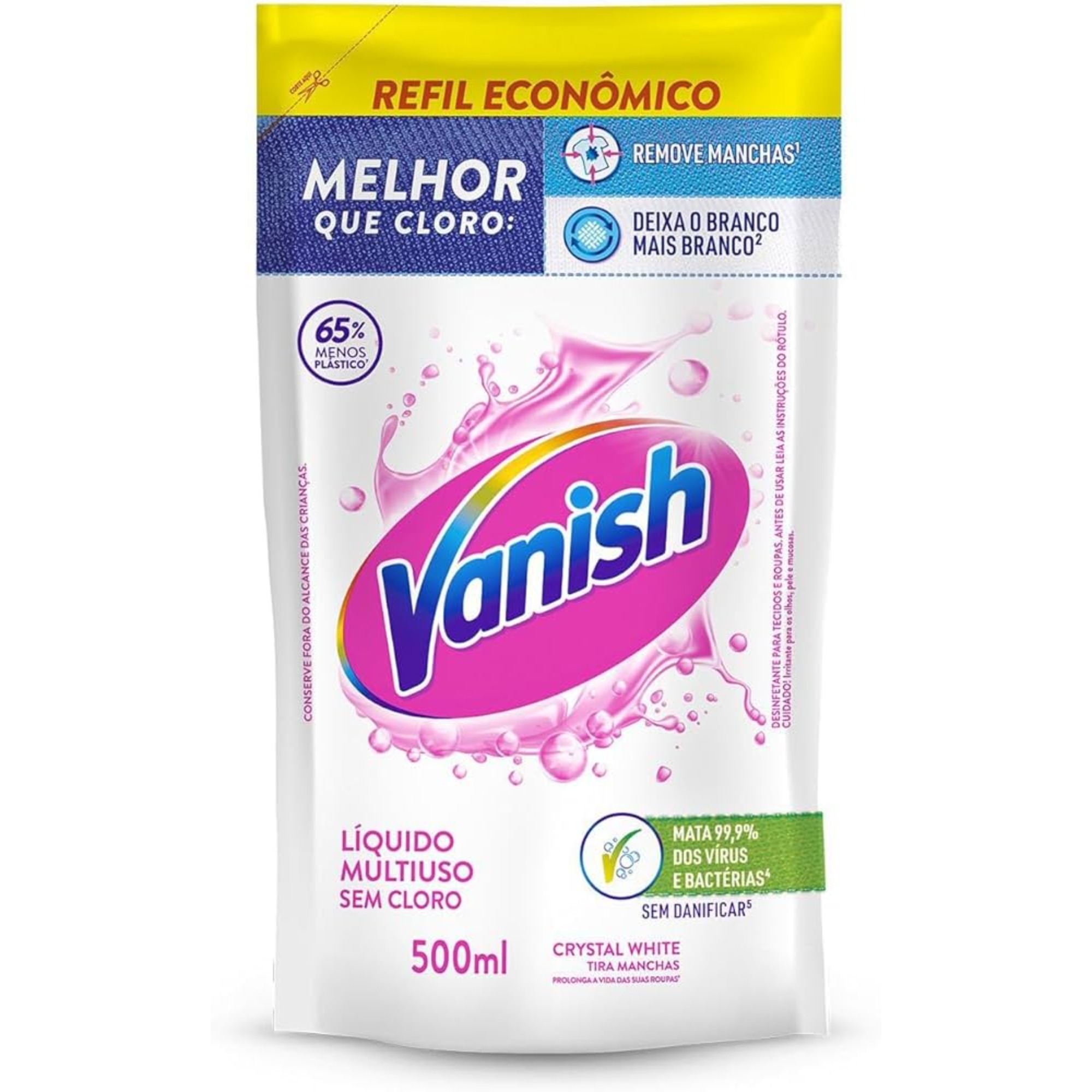 Tira Manchas Vanish Gel Crystal White 500ml Refil 