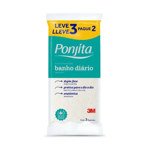 Esponja Banho Ponjita Leve 3 Pague 2