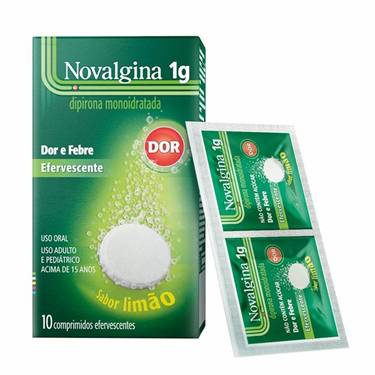 Novalgina 1g com 10 Comprimidos Efervecentes
