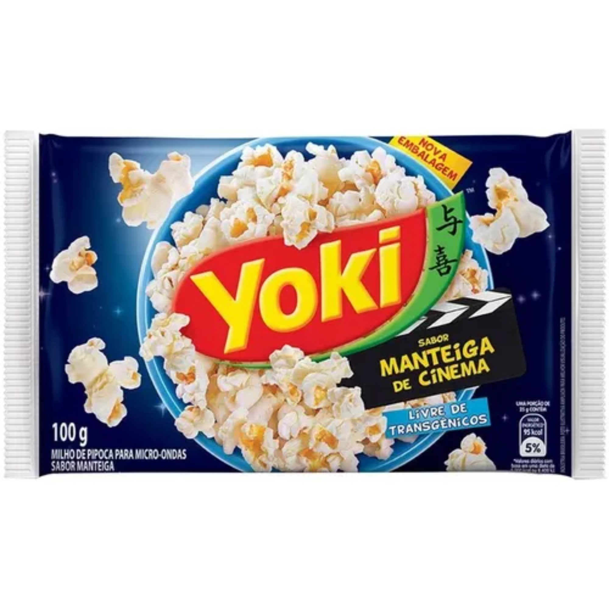 Pipoca De Microondas Yoki Popcorn 100G Manteiga Cinema