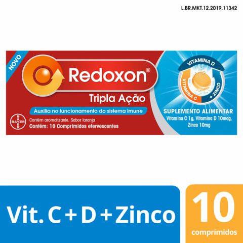 Redoxon Tripla Acão com 10 Comprimidos Efervescentes