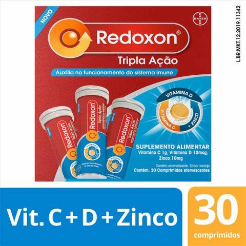 Redoxon Tripla Acão com 30 Comprimidos Efervescentes