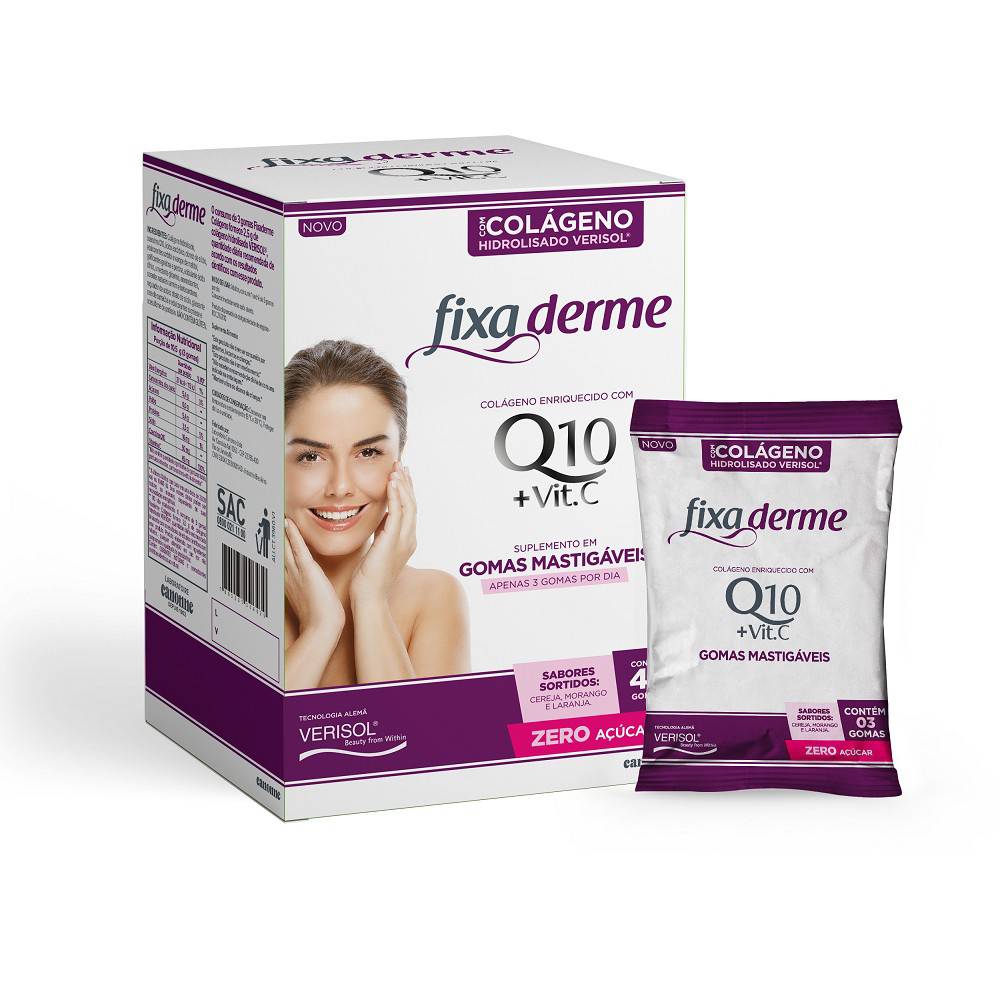 Fixa Derme Verisol Q10 Vitamina C Gomas Mastigáveis 15 Sachês