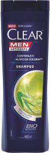 Shampoo Clear Men 400ml Anticaspaspa Controle e Alívio da Coceira