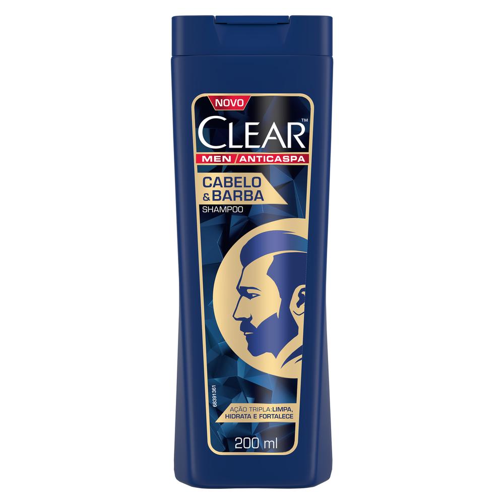 Shampoo Clear 200ml Men Anticaspa Cabelo E Barba