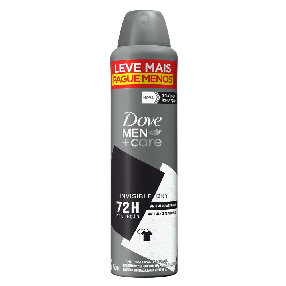 Desodorante Dove Aerosol 250ml Men Invisible Dry