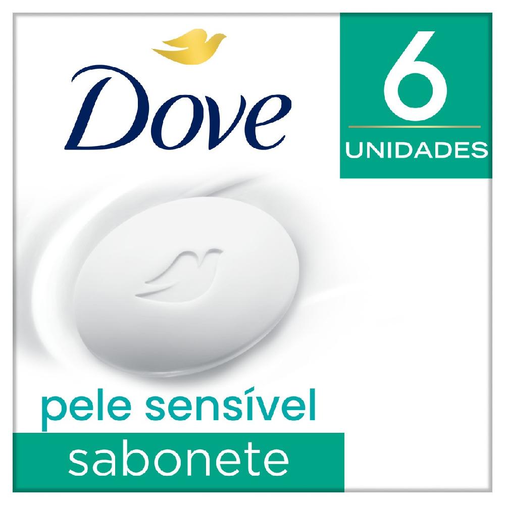 Kit Sabonete Dove 90g 6un Pelse Sensivel