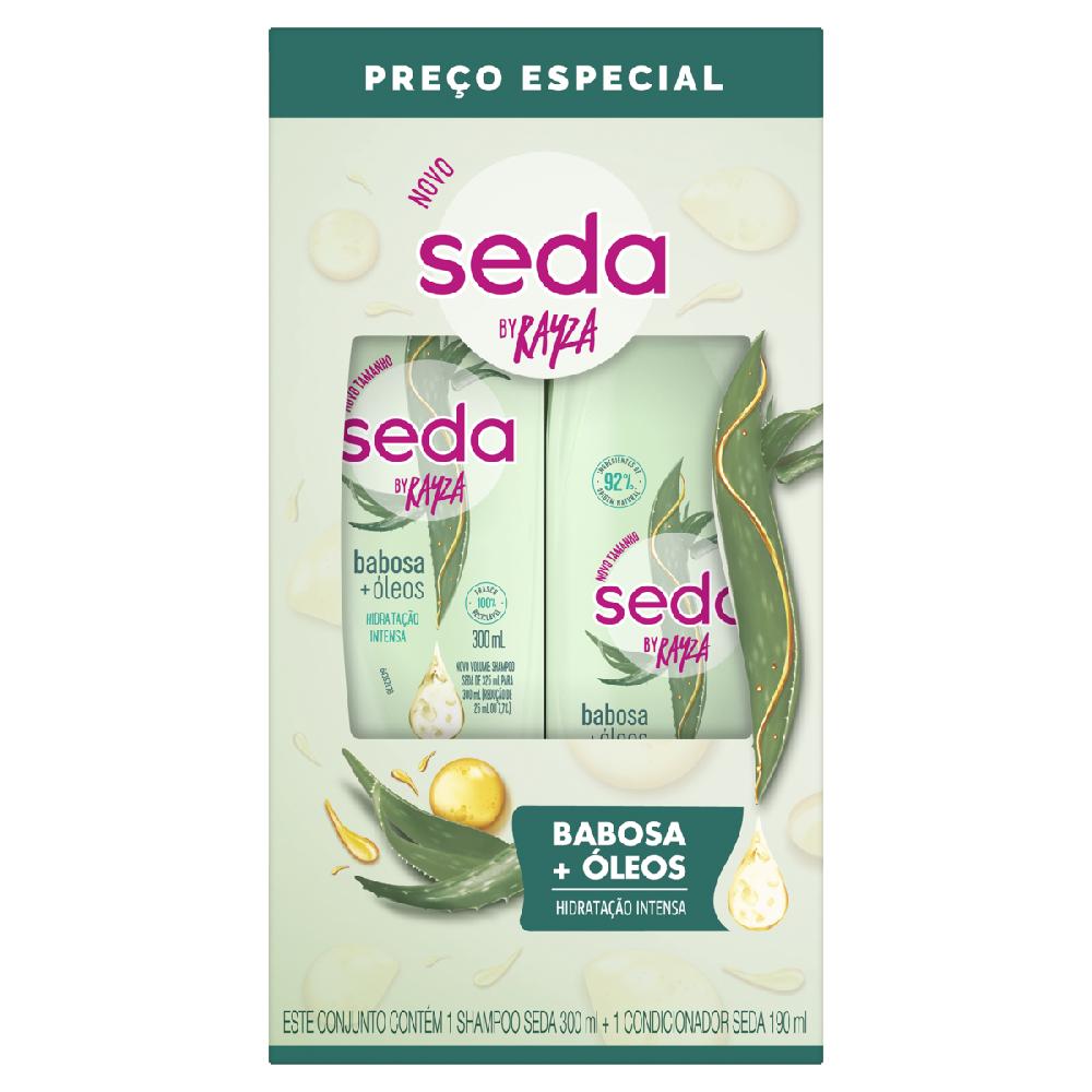 Kit Seda Shampoo 300Ml + Condicionador 190Ml Babosa + Óleos