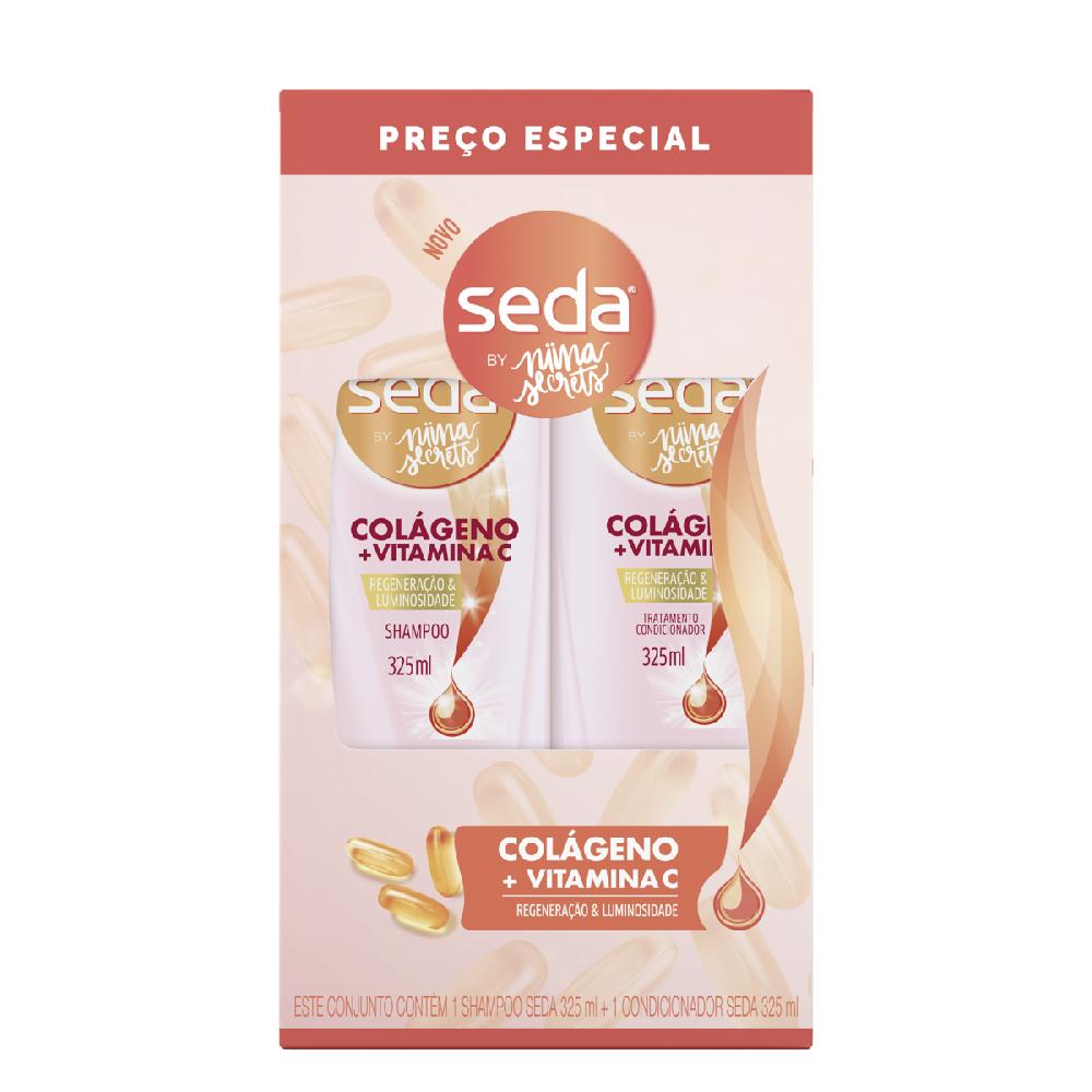 Kit Seda Sh 300Ml + Cond 190Ml Colágeno + Vitamina C By Nina Secrets