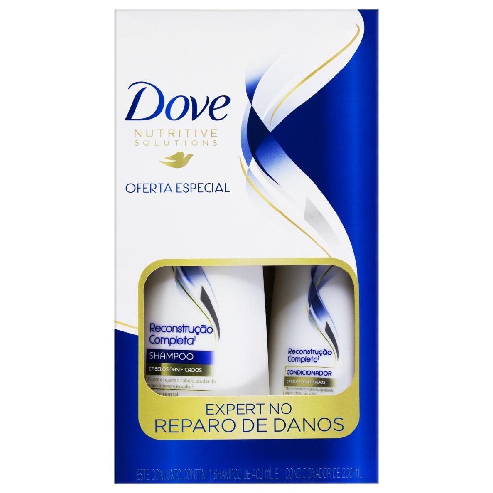 Kit Shampoo + Condicionador Dove 350Ml+175Ml Reconstrucao + Aminoacidos
