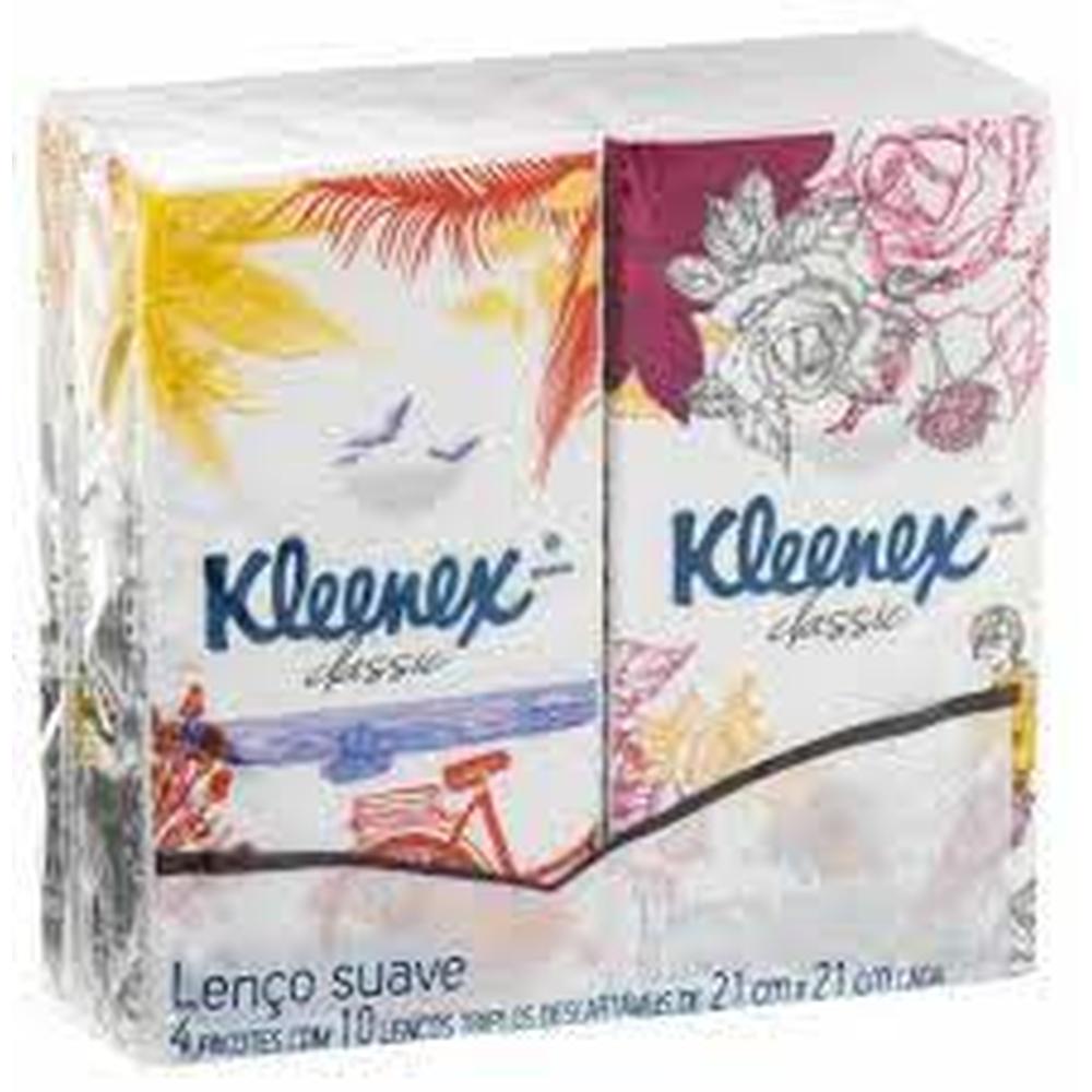 Lenços De Papel Kleenex Classic Bolso Com 4 Unidades