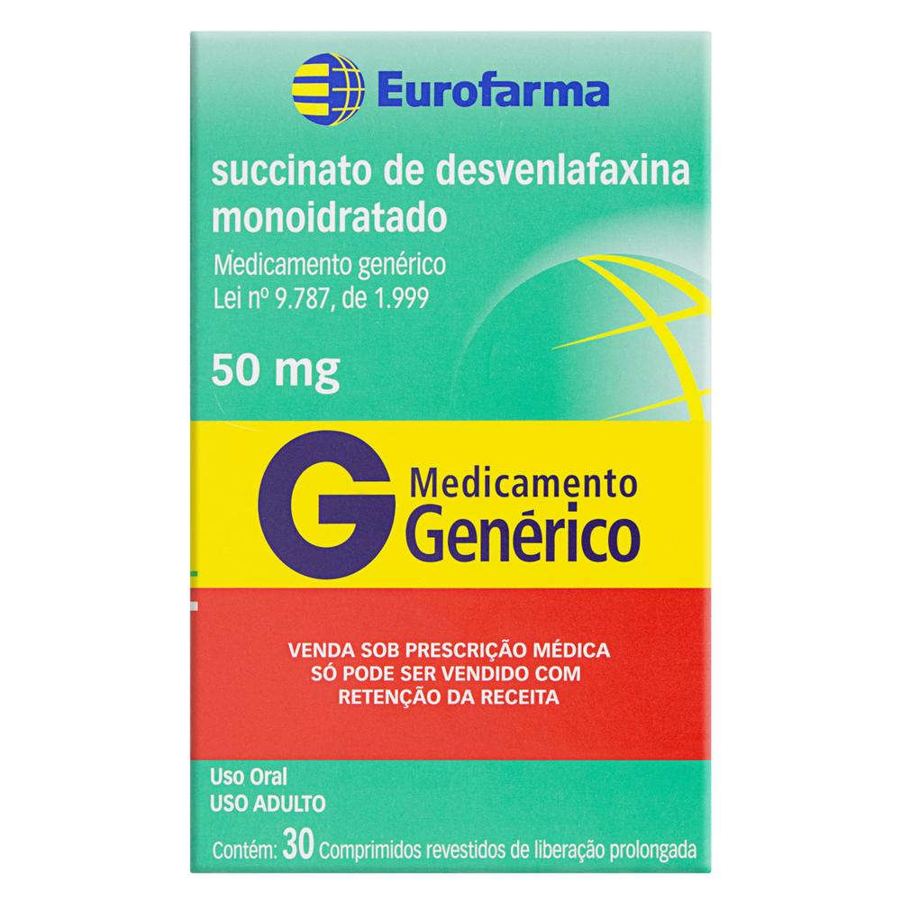 Desvenlafaxina 50mg com 30 Comprimidos Eurofarma Genérico