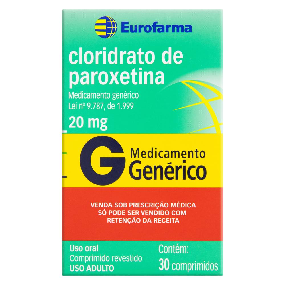 Paroxetina 20mg com 30 Comprimidos Eurofarma Genérico