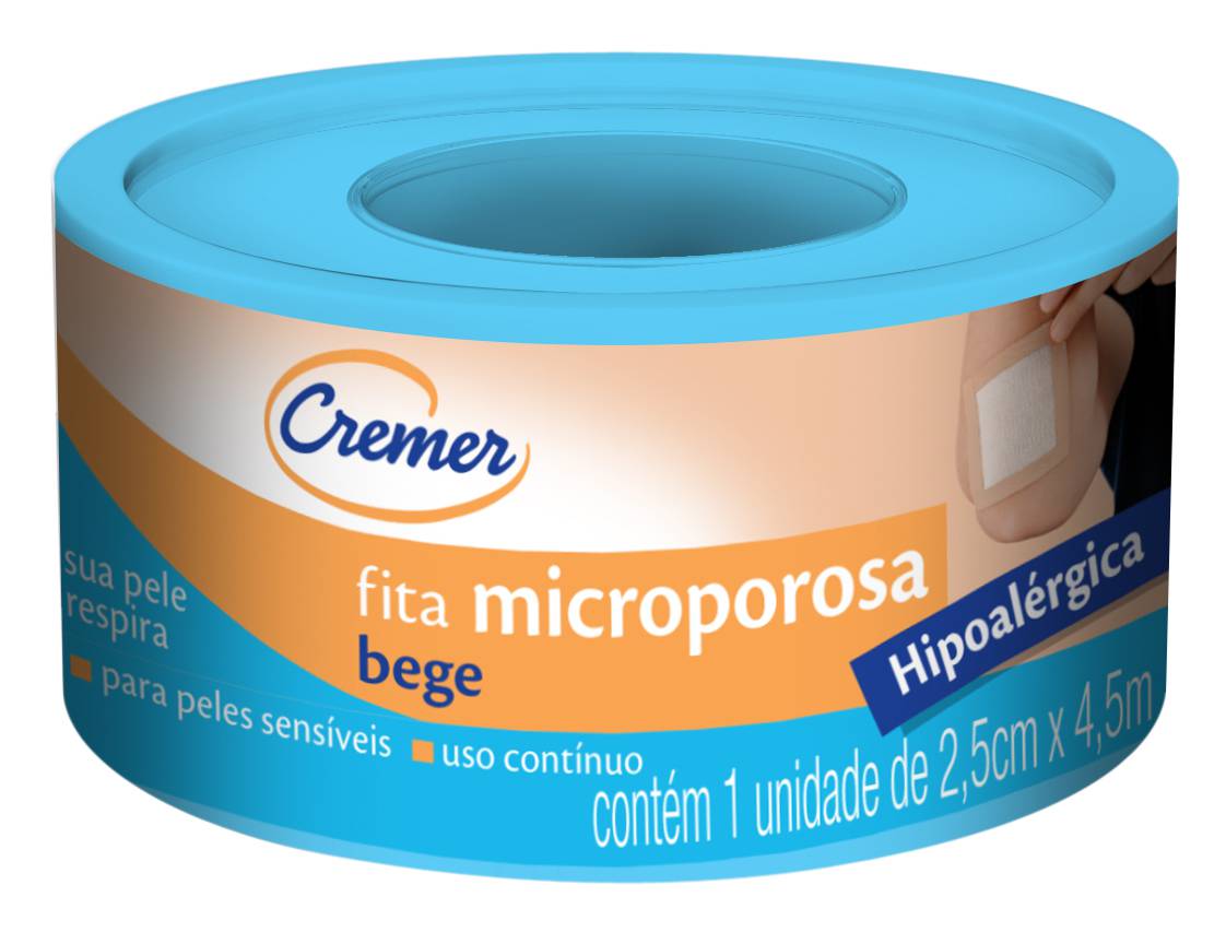 Fita Microporosa Cremer Bege 2,5cm x 4,5m