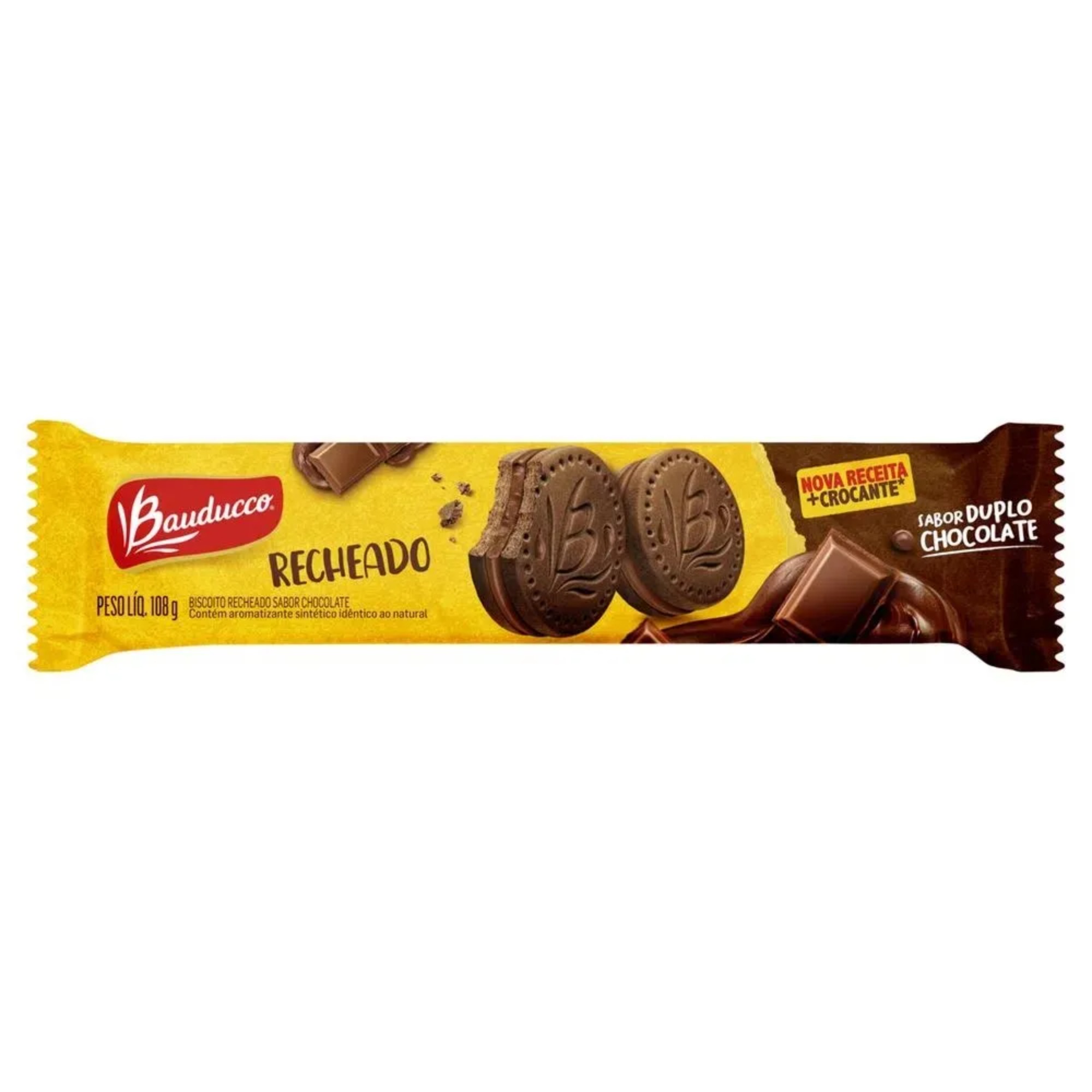 Bauducco Biscoito Receado Duplo Chocolate 108g