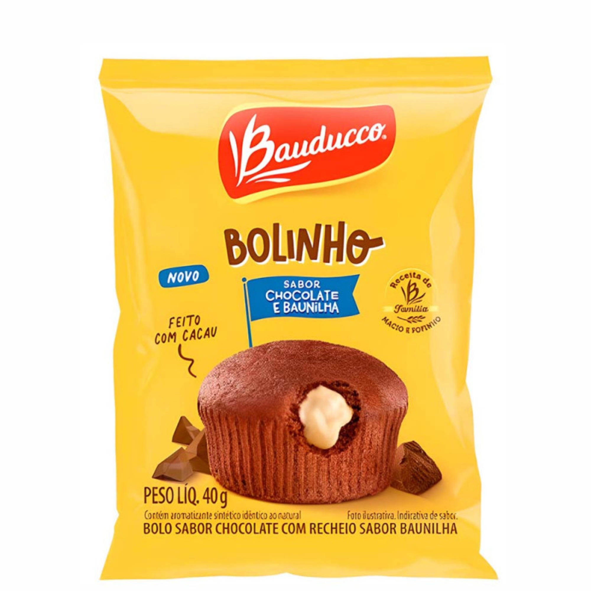 Bauducco Bolinho Chocolate e Baunilha 40g