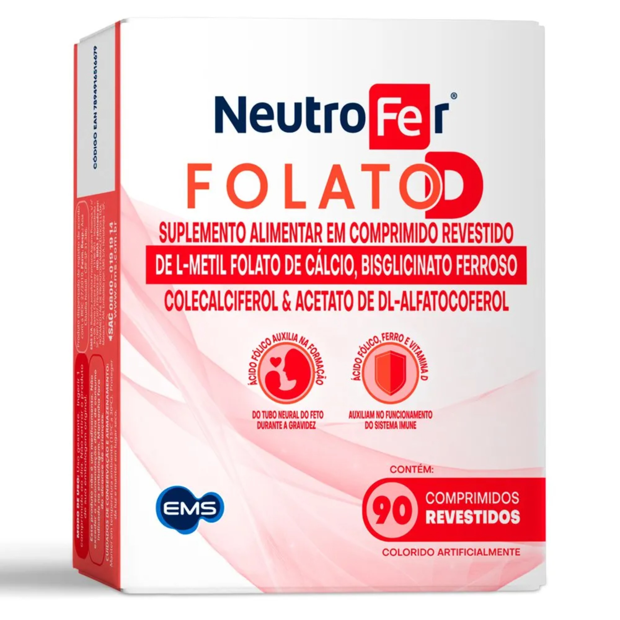 Neutrofer Folato D Com 90 Comprimidos