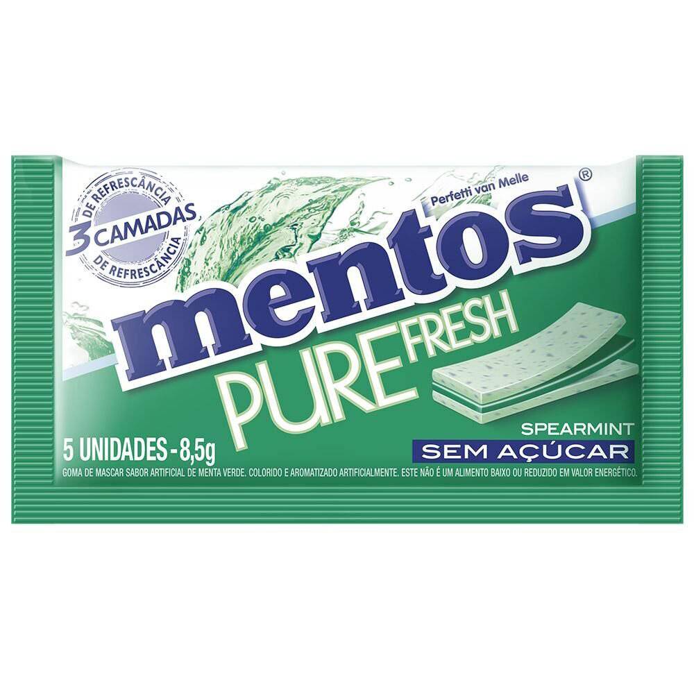 Goma de Mascar Mentos Pure Fresh Spearmint com 5 Unidades 8,5g