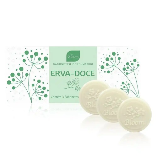 Kit Sabonete Bloom Erva Doce 100g 3 unidades