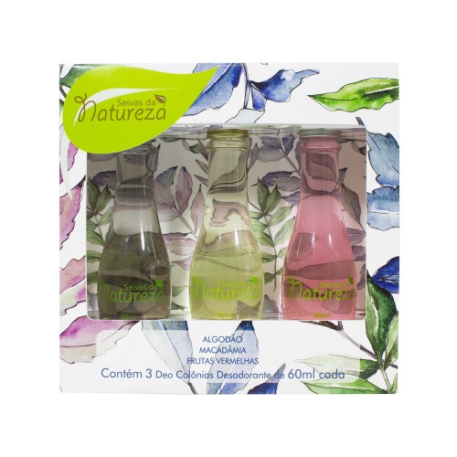 Estojo Mini Colonias Seivas da Natureza 3un 60ml