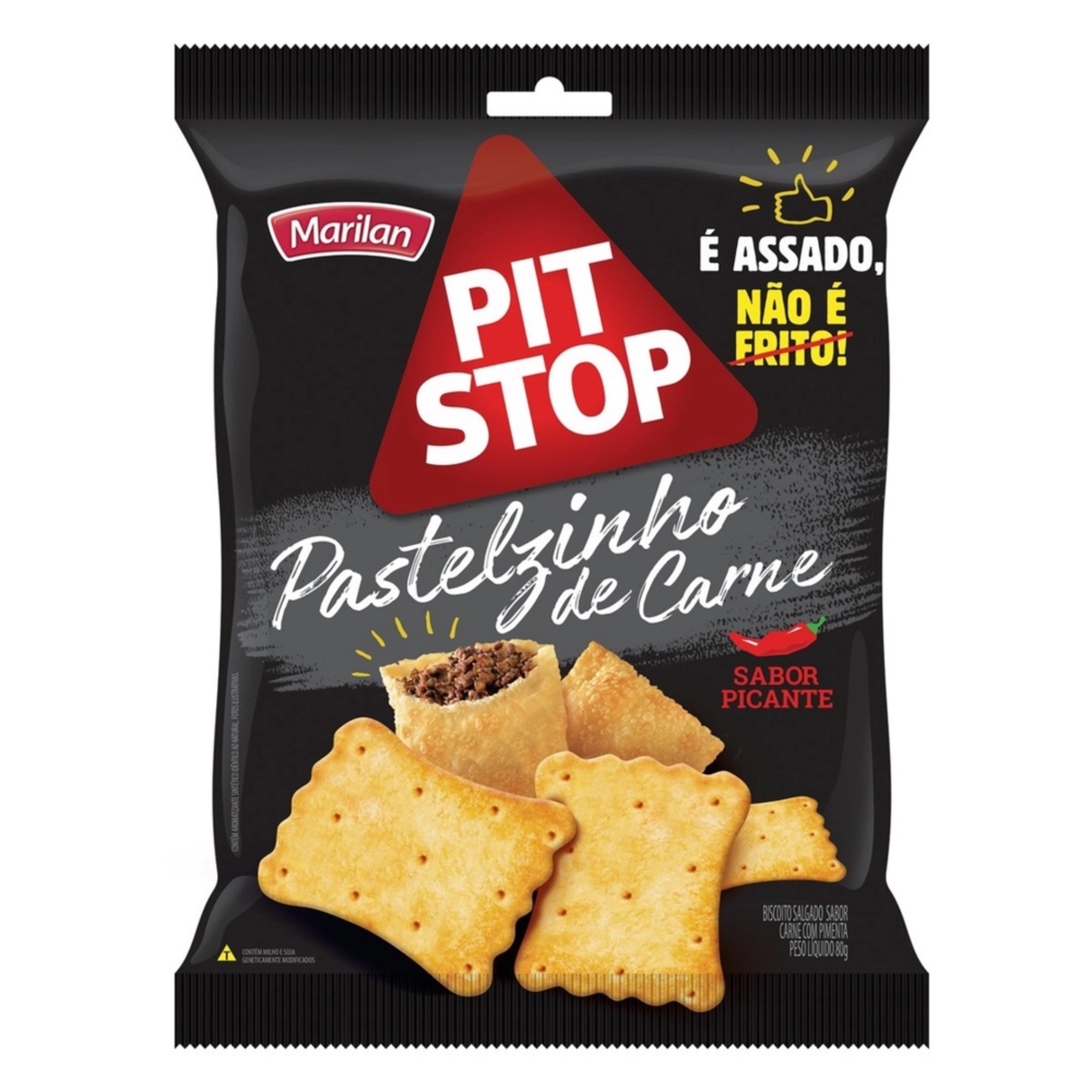 Pit Stop Bisc 60g Pastelzinho De Carne