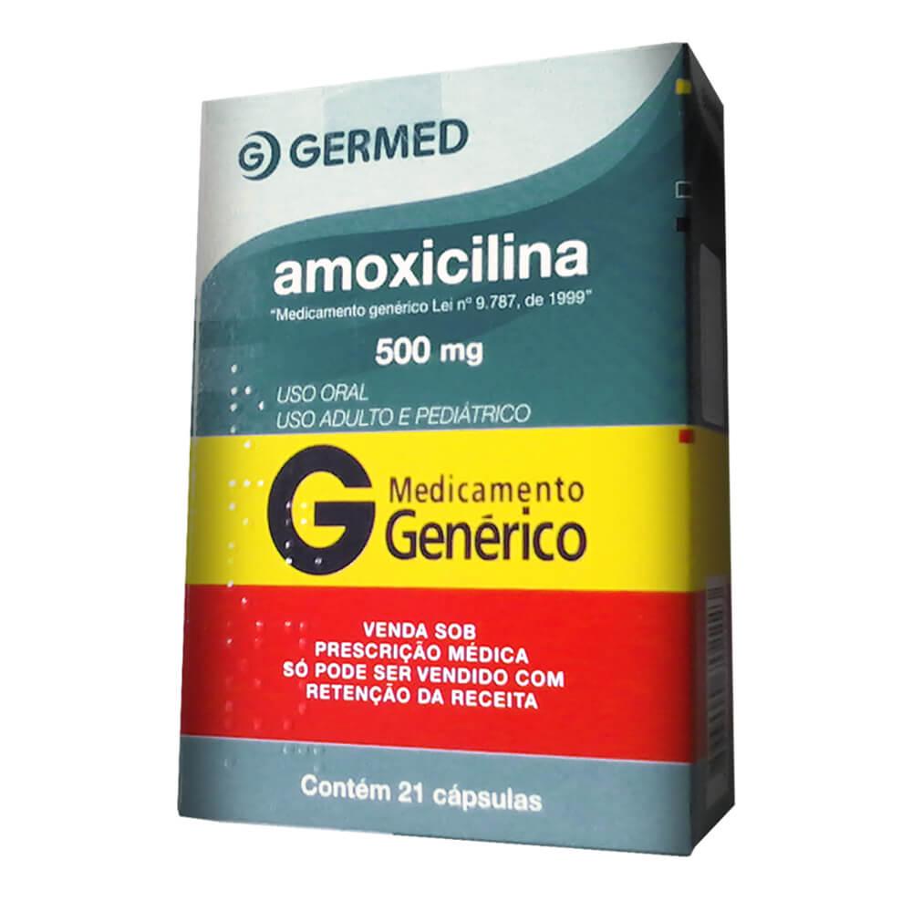 Amoxicilina 500mg Com 21 Cápsulas Germed Genérico