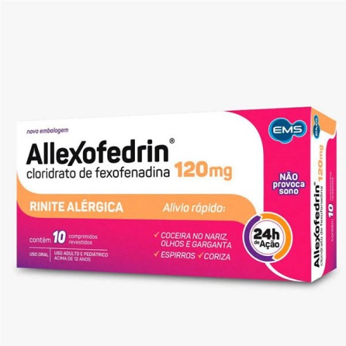 Fexofenadina 180Mg Com 10 Comprimidos Ems