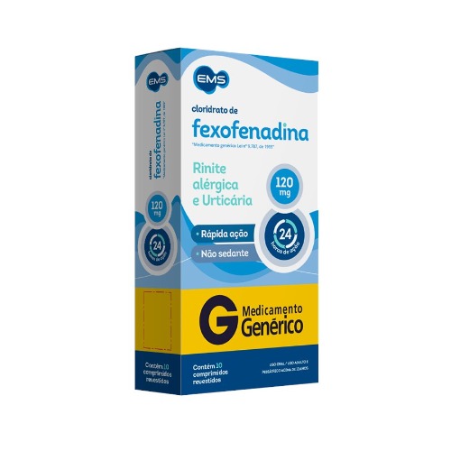 Fexofenadina 180mg com 10 Comprimidos EMS Genérico